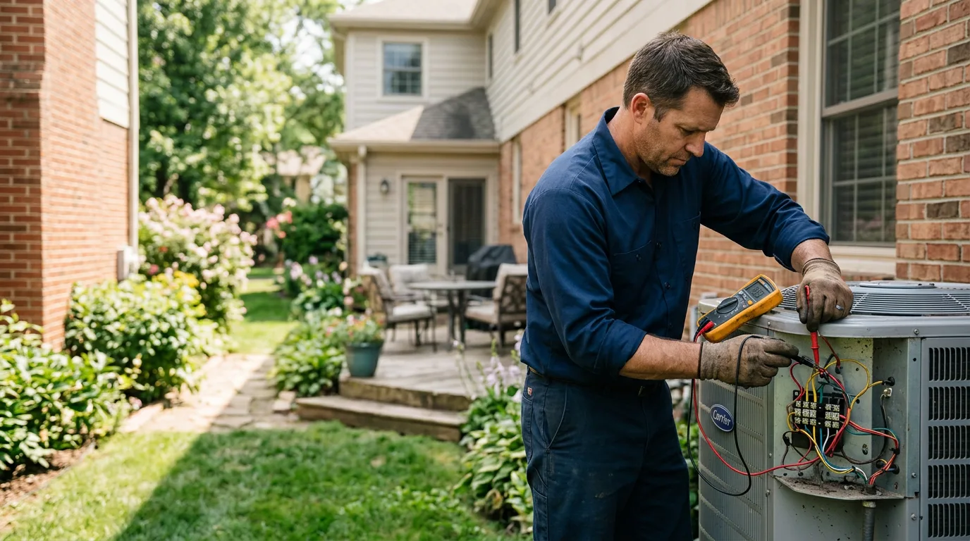 HVAC technician working near Mendota, CA